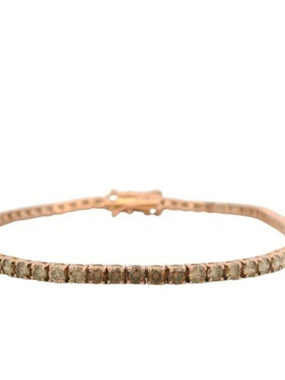 Le Vian 14kt Rose Gold and 2.84ctw Ombre Brown Diamond Tennis Bracelet 7.5"